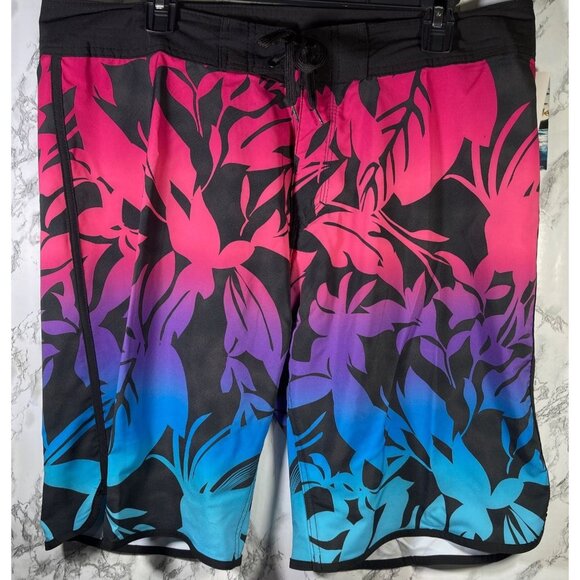 Burnside Mens Pink Gradient Board Shorts Size 38 - Picture 1 of 10